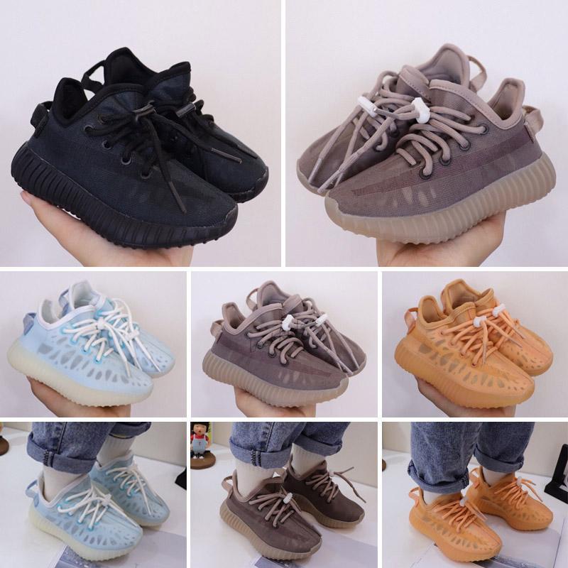 

Kids Running Shoes 2021 Kanye Toddlers Trainers v2 Clay Black Triple White Antlia Children Sneakers Boys Girls 24-35 MOw YEEZIES BOOST, Color 1