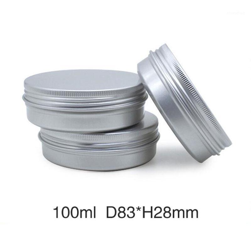 

Storage Bottles & Jars 100ml Cream Jar Tin Spice Pot Box Aluminum Containers Empty Makeup Tool Points Bottling For Travel 30pcs/lot