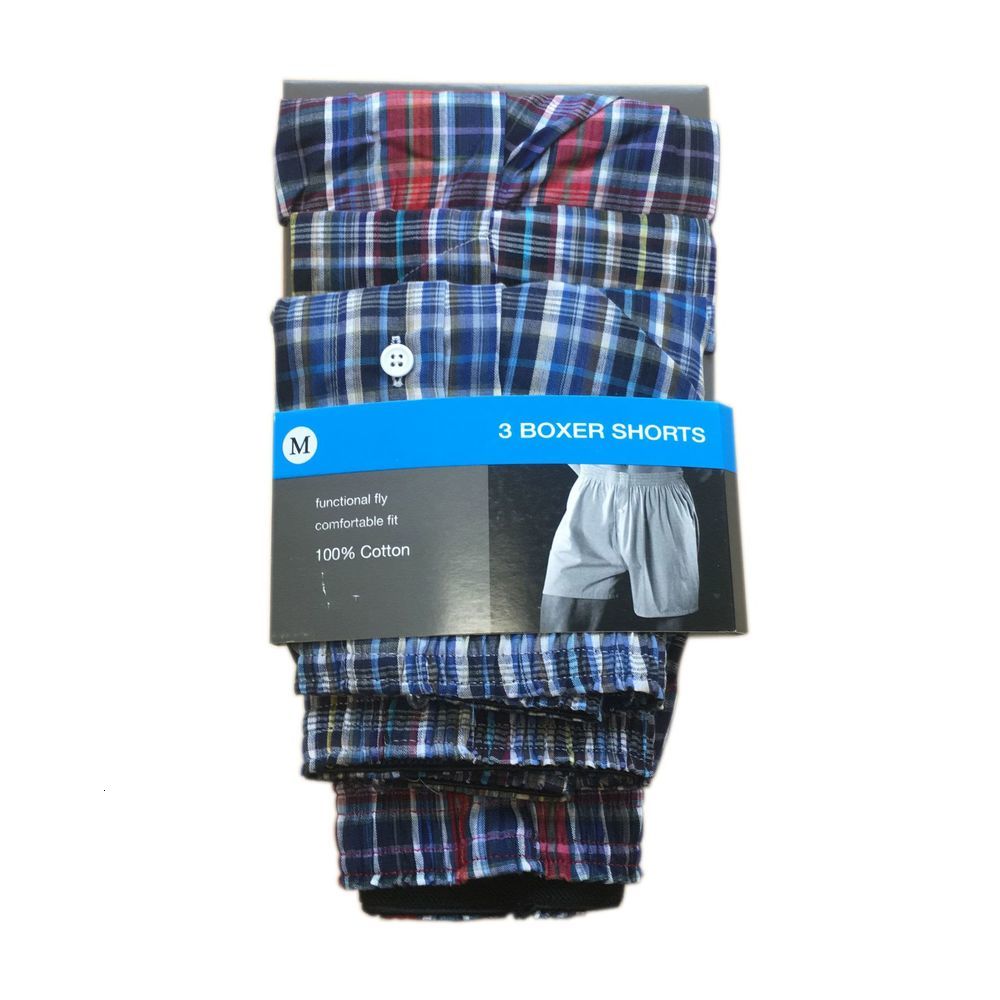 

plaid pattern boxers woven Cotton aro pants men's underwear, Black;white