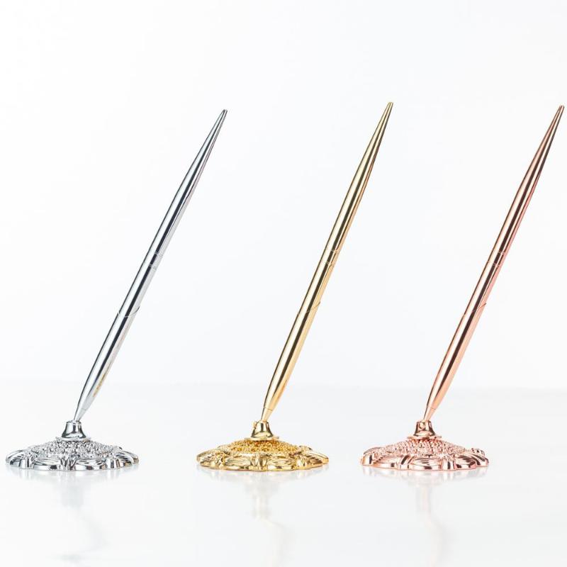 

Ballpoint Pens 12 Pcs/lot Fashion Desktop Metal Pen Cute El Signature Ball Business Office School Writing Supplies, Yin