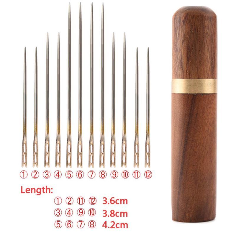 12 Sticks/set Old needles Side Direct Threading Needle Diy Crafts Kit T8WB-image-691938626