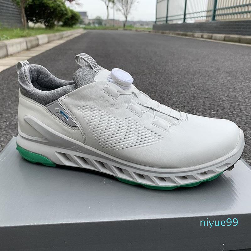 

Genuine leather mark outdoor sports golf shoes for men instructors 2020, White.