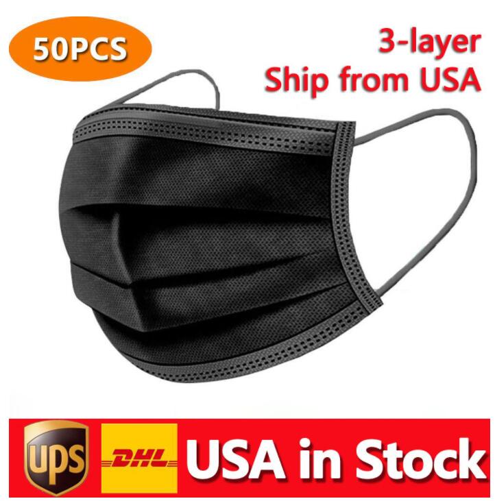 

In Stock Black Lilac Pink Blue Disposable Face Masks 3-Layer Protection Sanitary Outdoor Mask with Earloop Mouth CT09