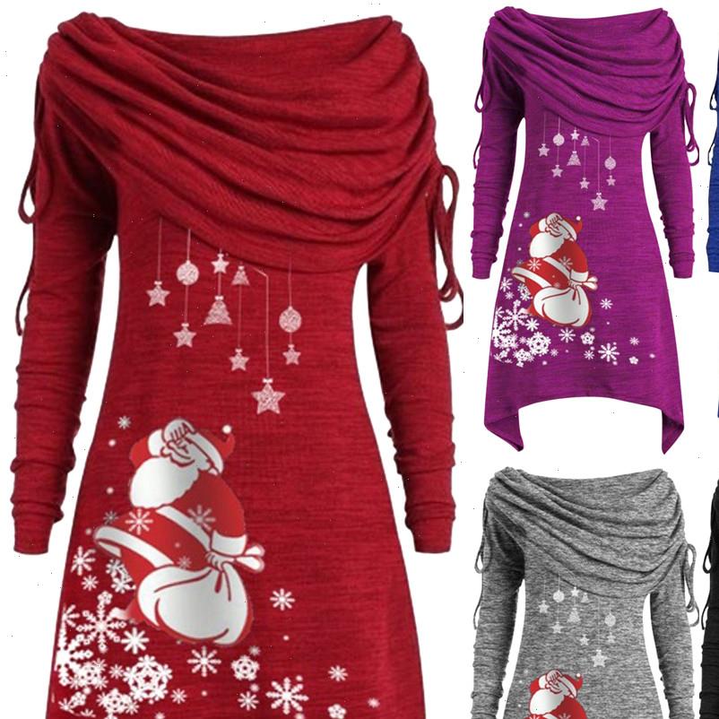 

womens blouses winter christmas blouse long sleeve solid ruched foldover collar tunic female blusas plus size, White