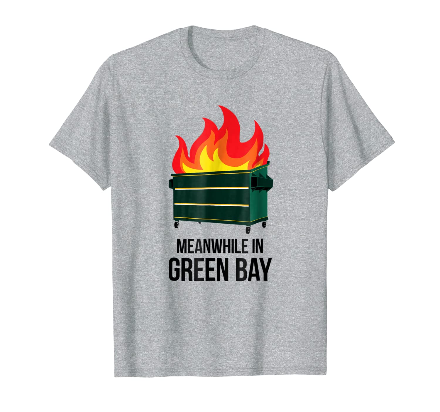 

Funny Chicago No Cheese Green Bay Dumpster Fire Fan Shirt, White;black