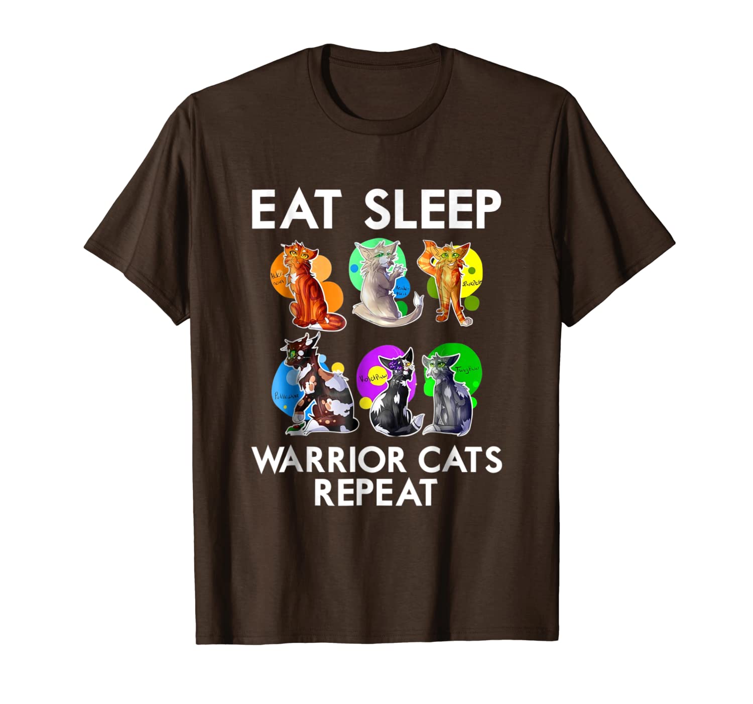 Eat Sleep Warrior Cats Repeat Funny Cat Lover T-Shirt-image-698569827