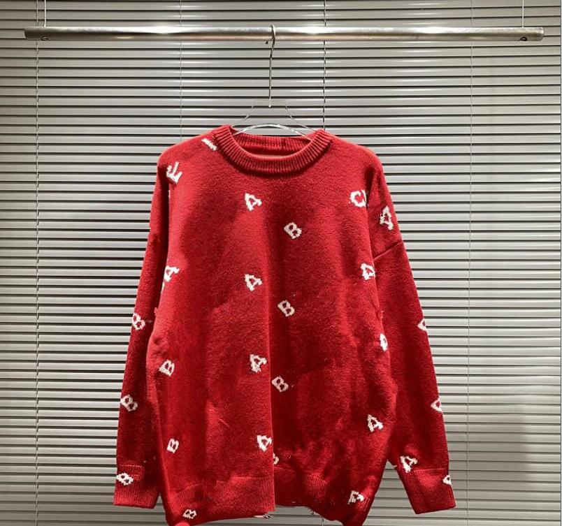 

women Designer Sweater for Men Autumn Pullovers Sweater Sweatshirt with Letters Fashion balanciaga Mens Sweaters Clothes S-2XL, Champagne