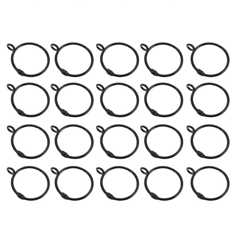 

20Pcs Curtain Rings Metal Buckle Eyelet Circle Home Decoration & Drapes