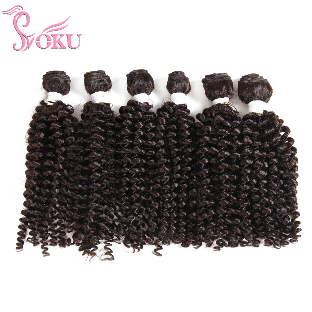 Costume Accessories Kinky Curly Synthetic Hair Weaving 18-22 Inch Hair Extension Black Hair Weft Heat Resistant Fiber Weave Bundles-image-749078110