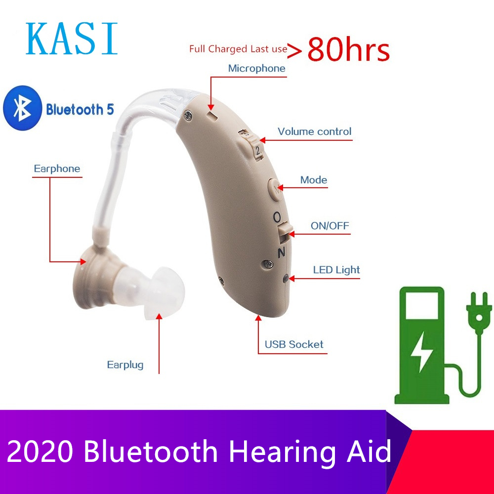 

Bluetooth Rechargeable Digital Hearing Aid Severe Loss Invisible Ear Aids High Power Amplifier Sound Enhancer For Deaf ElderlyScouts