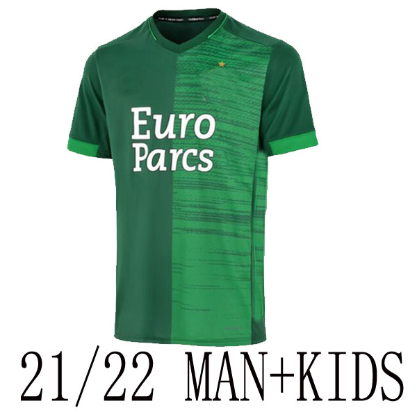 

2021 FeYENOORD 21 22 SOCCER JERSEYS AWAY GREEN SENESI 4 BERGHUIS 10 SINISTERRA 17 BOZENIK 19 JORGENSEN 9 KIDS JERSEY FOOTBALL SHIRTS, Black;yellow