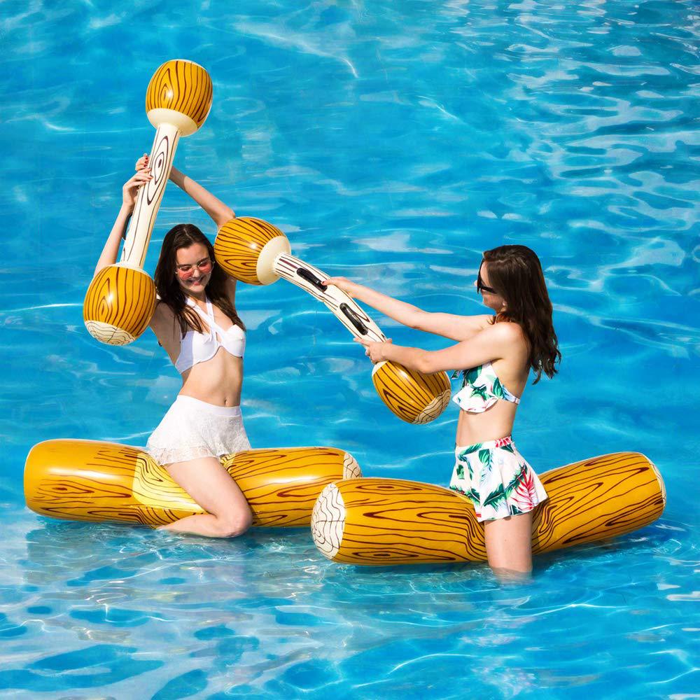 

4PCS/Set Swimming Float Game Inflatable Water Sports Bumper Toys For Adult Children Party Gladiator Raft Kickboard Pool Toy