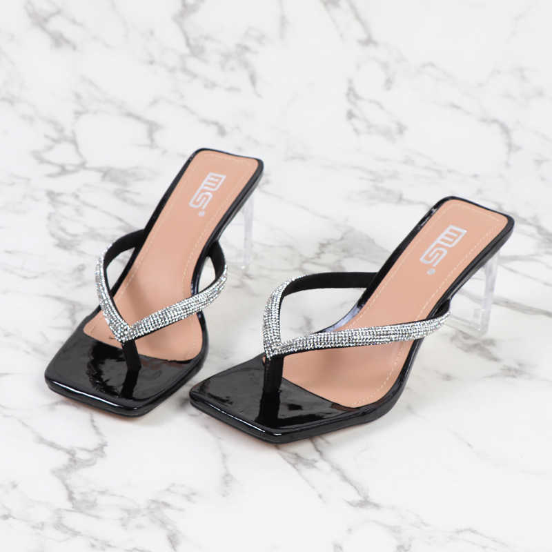 

2021 New Women Sandals PVC Jelly Crystal Heel Transparent Women Sexy Clear High Heels Summer Sandals Pumps Shoes Size 41 42 Y0721, White