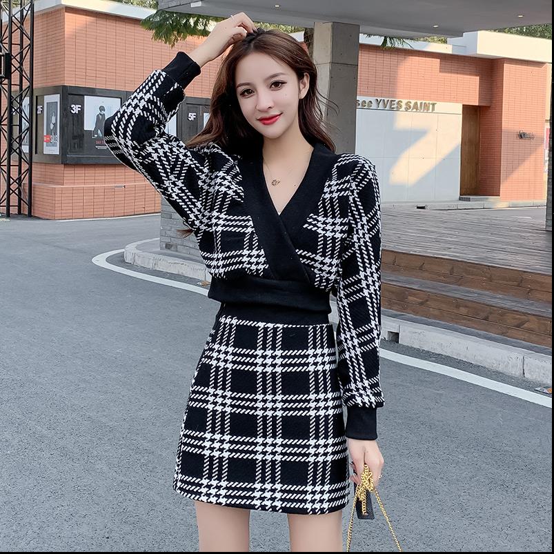 

spring temperament fried street small womens dresses incense style fashion goddess western knitted two piece skirt, White