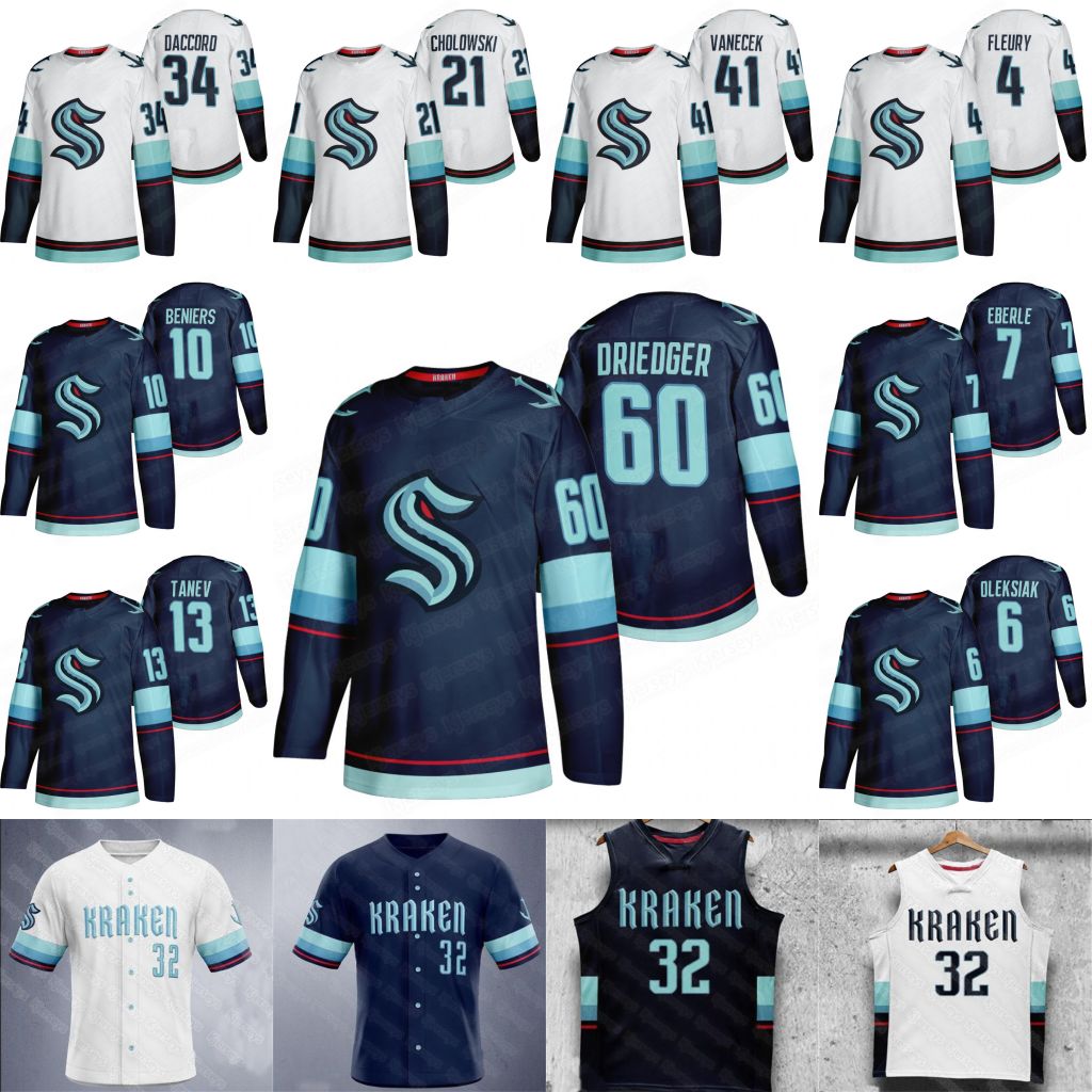 

yanni gourde Seattle Kraken Jersey chris driedger matty beniers brandon tanev haydn fleury jamie oleksiak jordan eberle mark giordano blackw, Black;red