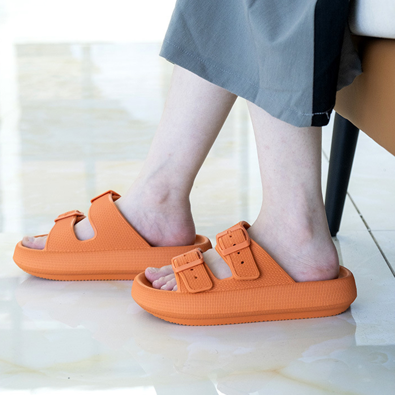 

2021 Newly Summer Jelly Shoes Women/men Beach Sandals Hollow Slippers Ladies Thick Bottom EVA Flip Flops Buckle Light Sandalias item, Black