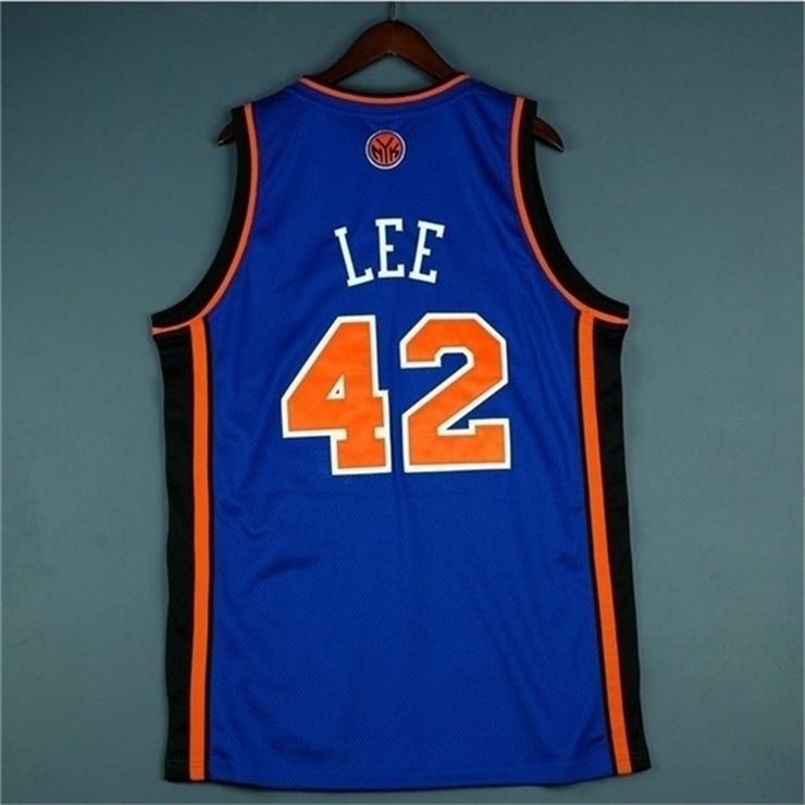 

3740rare Basketball Jersey Men Youth women Vintage blue 42 David Lee High School Lincoln Size S-5XL custom any name or number, Blue women s-2xl