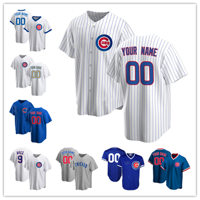 

Mens Chicago custom baseball jersey 18 Ben Zobrist 22 Jason Heyward 14 Banks size M-XXXL, Blue;black