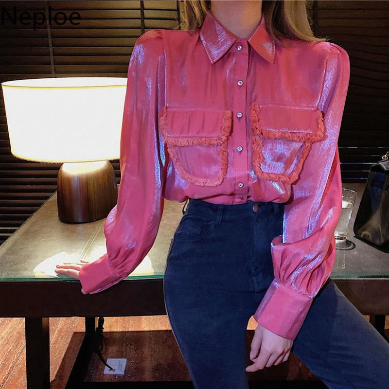 

Women's Blouses & Shirts Neploe Vintage Women Korean Loose Fashion Shirt Temperament Tops Femme Blusas Mujer De Moda 2021 Verano Elegantes 9, White