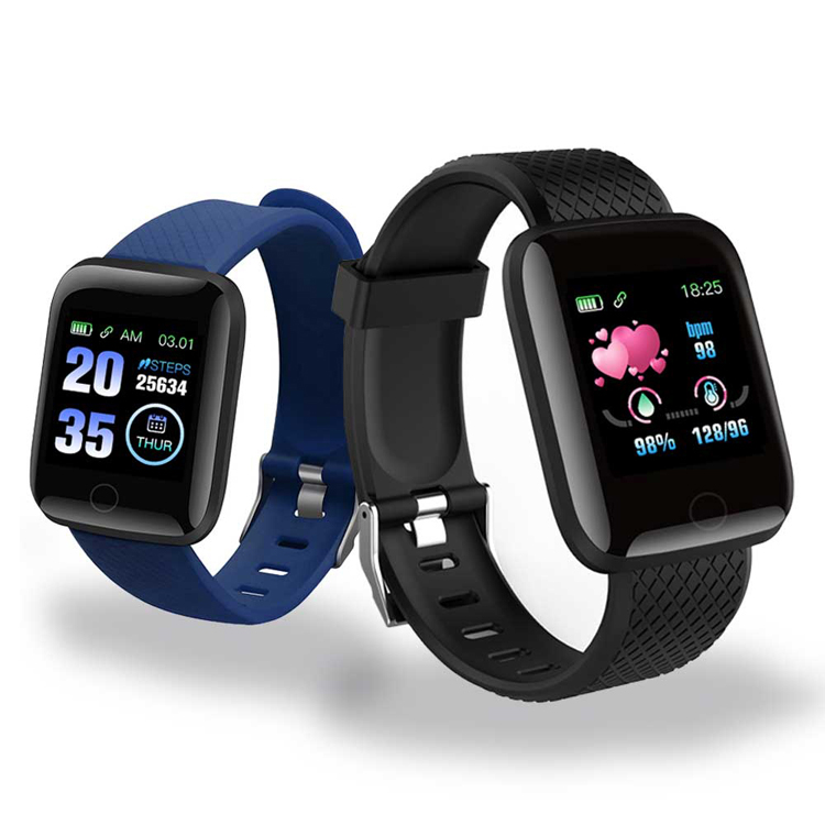 

116plus SmartWatch 1.3 Inch Display Fitness Bracelet Wristband Heart Rate Monitor Pedometer 116 Plus D13 Men Women Smart Watch for IOS Android