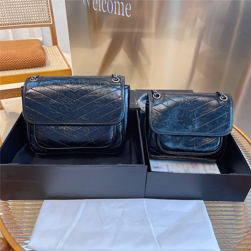 

France Ladies Classic NIKI Oil Wax Scratch Messenger Bag High Quality Superior Suppliers Designer Luxury Handbag For Women Party Fashion Com, Black