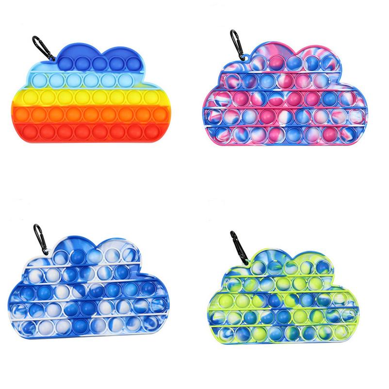 

Fidget toy cloud bubble party favors sensory silicone push stress anxiety relief autism toys