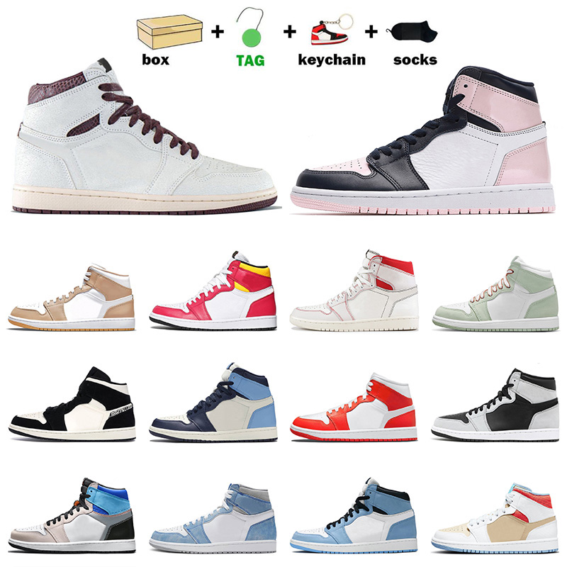 

Jumpman 1 1s Size 13 Mens Fashion Shoe Atmosphere Womens Basketball Shoes Syracuse Dark Mocha High OG Hyper Royal Obsidian Sports Trainers Sneakers, A1 atmosphere 36-47