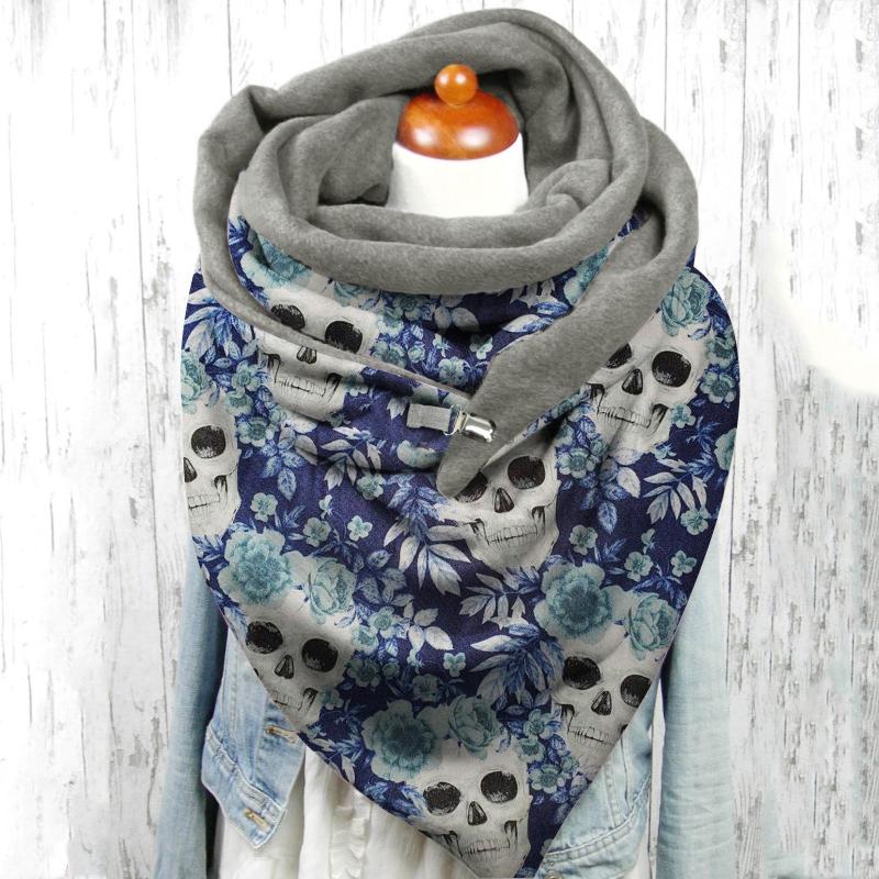 

Scarves Women's Scarf Halloween Winter Print Button Wrap Casual Warm ShawlsScarves