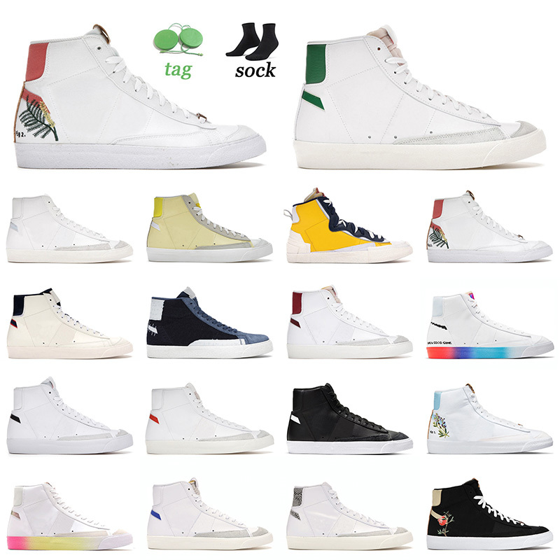 

Top Fashion 2021 Blazer Mid 77 Running Shoes Catechu Indigo Voltage Purple White Black Sketch Racer Blue Off Mens Womens Sneakers Trainers, A37 celestine blue 36-45