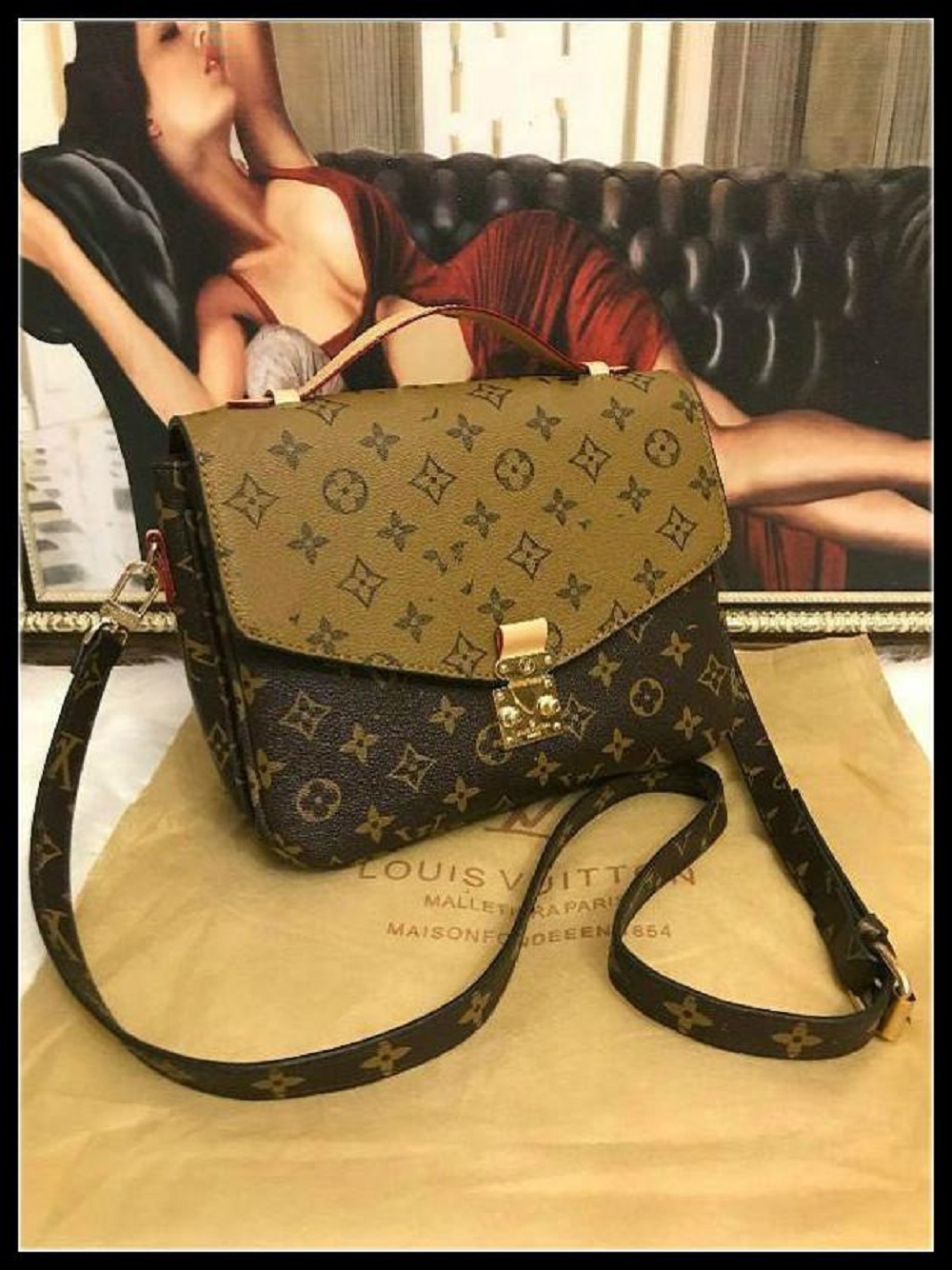 

LV LOUIS bags Vitton POCHETTE METIS Messenger Bag Classic Shoulder Bags Clutch Handbag Luxury Crossbody Package 1000