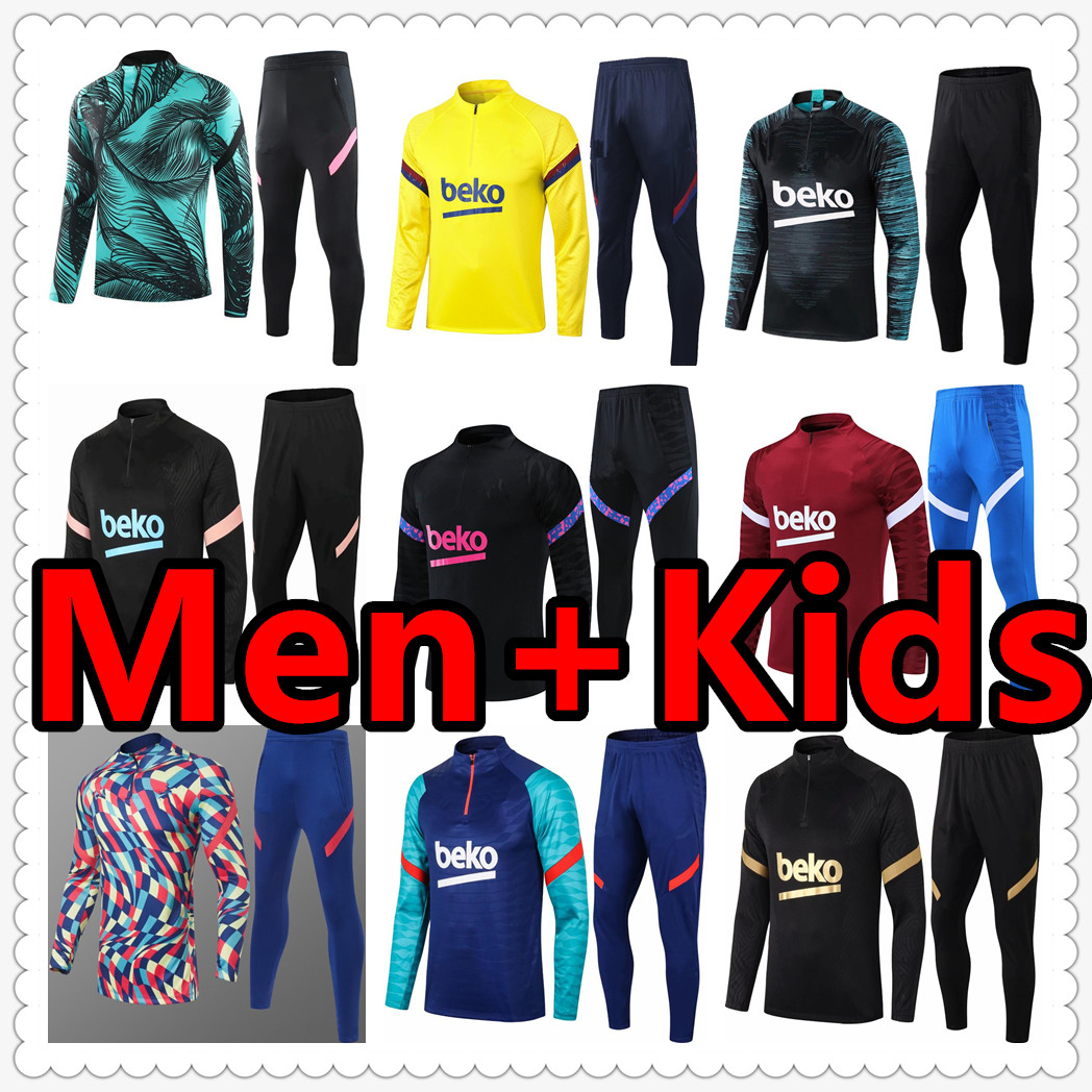 

BARCA soccer jerseys tracksuit Messi Barcelona 2021 ANSU FATI GRIEZMANN BRAITHWAITE PEDRI DE JONG COUTINHO Football shirt Men Kids Kit uniform
