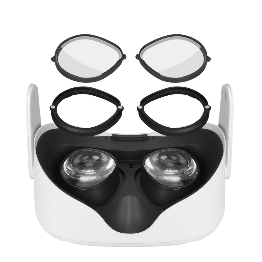 

For oculus quest 2 vr anti-blue magnetic goggles lens frame disassemble fast clip lens protection for oculus quest 2 goggles