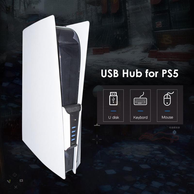 

Hubs USB Hub USB3.0 Splitter Expander Extension High Speed Adapter 1 To 5 Multi Ports For PS5 PlayStation Edition Original Import