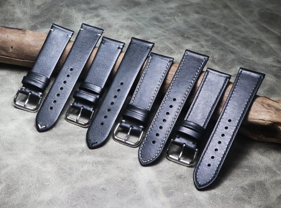 

Watch Bands Handmade Band Soft Thin 18mm19mm20mm21mm22mm Genuine Leather Calfskin Strap Quick Release Bracelet Retro Wristband