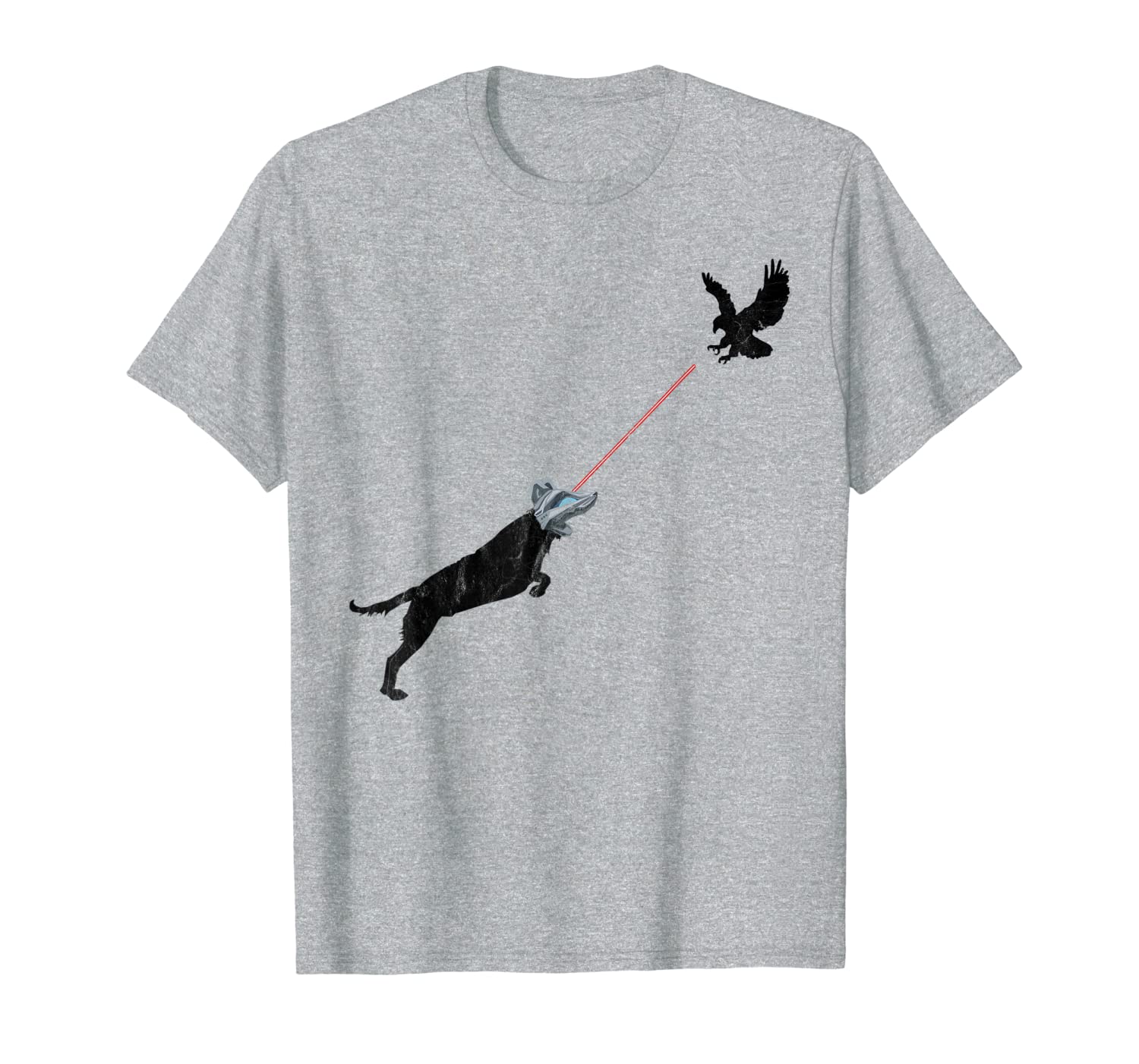 Dog Laser Eye Bird Robots Futuristic Sci-Fi Cyborg T-Shirt-image-702045913