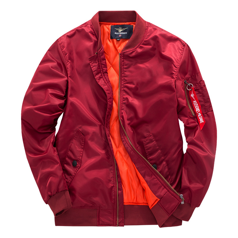 Pure red Patchwork Color Block Mens Jackets High Quality Comfort Fashion Travel Sports Parties Commuting