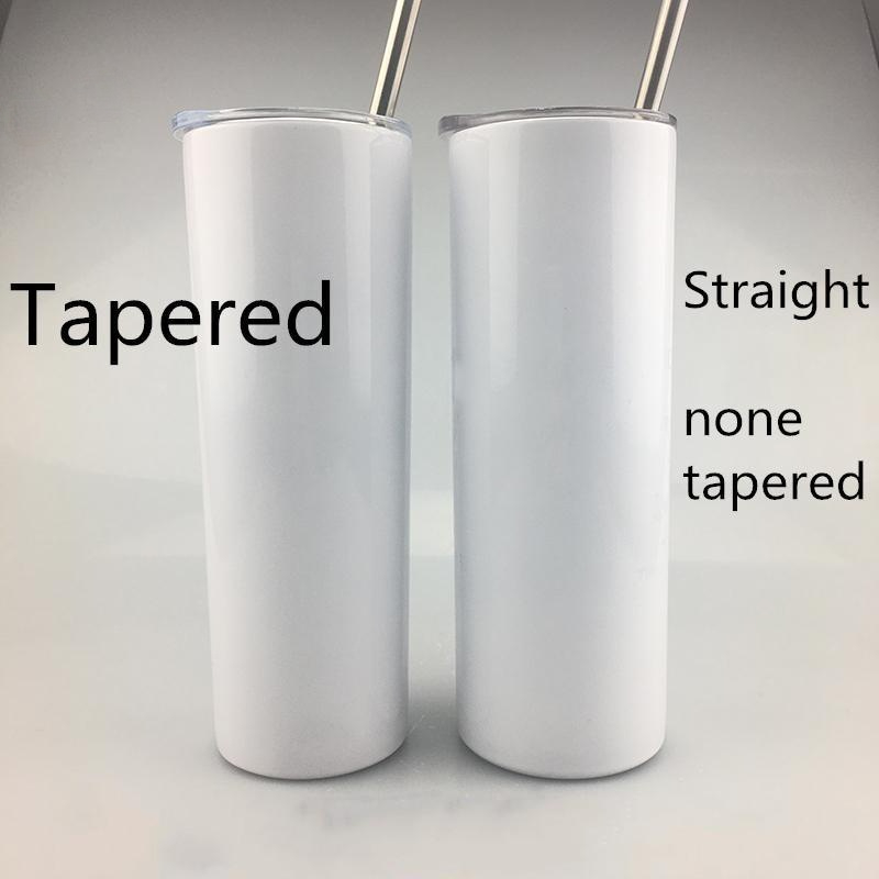 

Factory Direct Sale 20oz Sublimation Skinny Tumblers Blanks Stainless Steel Tapered Straight Tumblers Cups Water Bottles Coffee Mug DIY