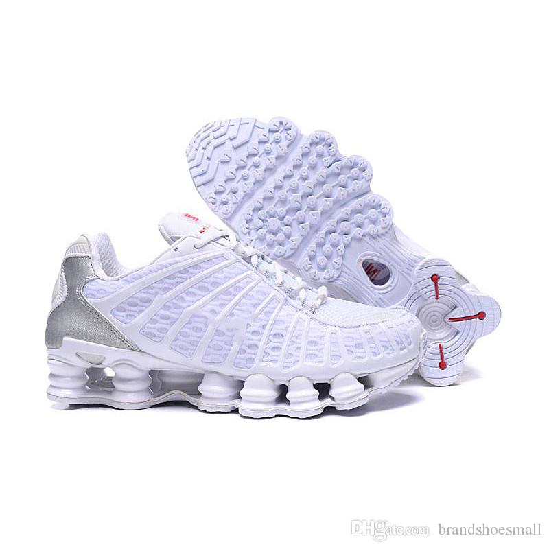 

Top Quality shox tl Mens Running Shoes Breathable Sneakers Black White outdoor walking sports chaussures r4 Trainers, Black;gray
