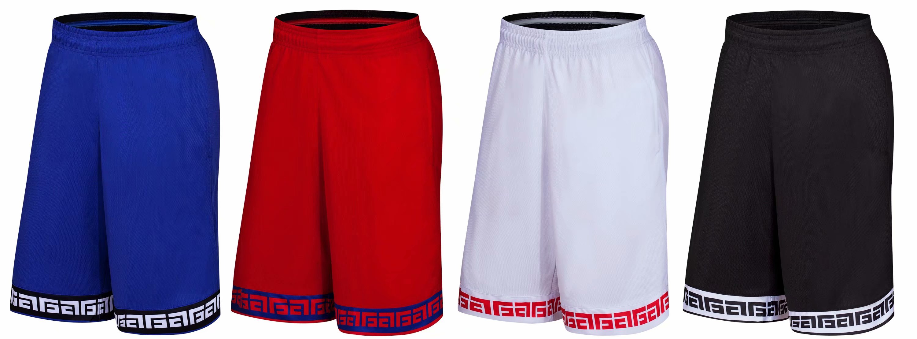 

8813 Men Active Athletic Outdoor Shorts with Pockets for leisure fitness training basketball running 4 colors, Red