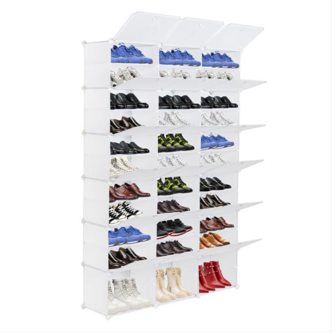 Storage Holders & Racks 12-Tier Portable 72 Pair Shoe Rack Organizer 36 Grids Tower Shelf Storage Cabinet Stand Expandable for Heels Boots Slippe-image-743651994