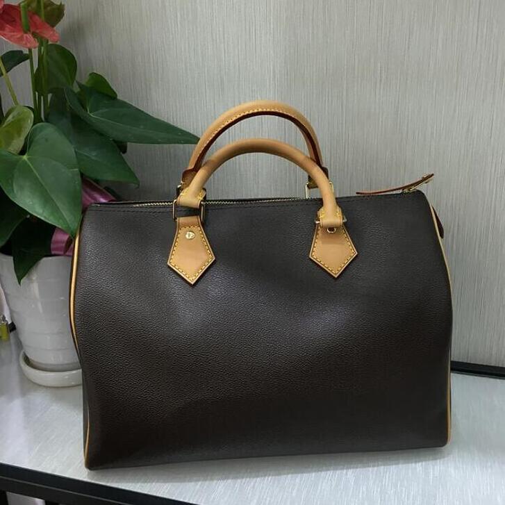 

Women Handbag Shoulder Bags with Shoulders strap High Quality Leather female Clutch purse Ladies Totes Bag, Brown flower letter