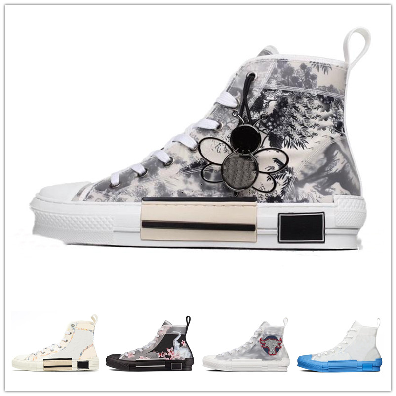 

2022 Tops Quality board Shoes Designer B23 Oblique Low High Top Sneakers Men Women Luxurys Sneaker Fashion Technical Leather Outdoor Platform, Box