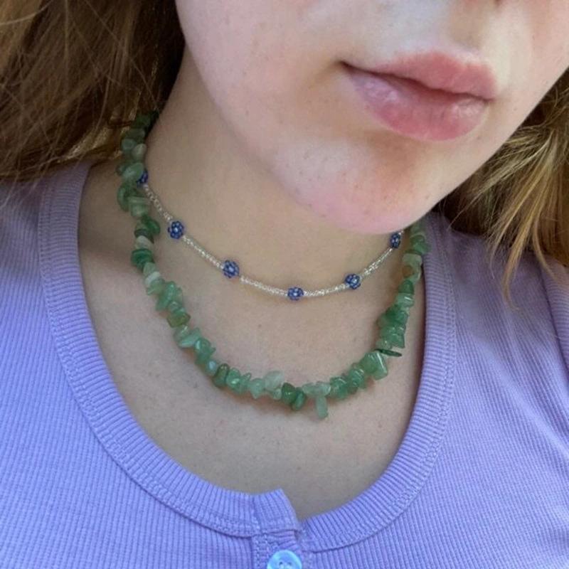 

Chokers UDDEIN Irregular Turquoise Choker Necklace Handmade Statement Collier Party Jewelry Vintage Clavicle Chain & Pendant