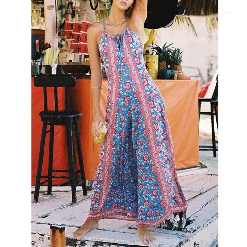 

Women' Jumpsuits & Rompers Sleeveless Print Bohemia Camis Long Loose For Women 2021 Plus Size Sexy Polyester Casual Bodysuit 10Feb 25