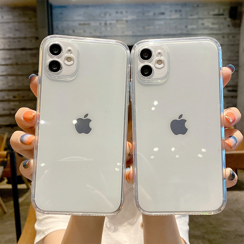 

Newest Transparent 1.5MM tpu material phone cases For Iphone 11 12 PRO MAX series anti-drop clear cellphone case