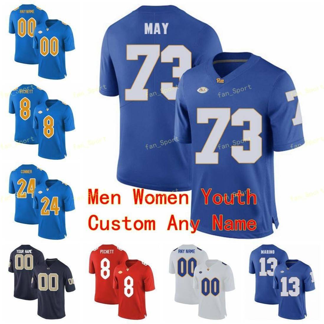 

NCAA College Jerseys Pittsburgh Panthers Pitt 82 Rafael Araujo-Lopes 89 Mike Ditka 97 Aaron Donald 69 Adam Bisnowaty Custom Football Stitched, As