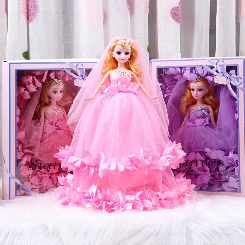 40 cm big wedding dress Barbie doll constant tide gift box set princess girl toys-image-719035234