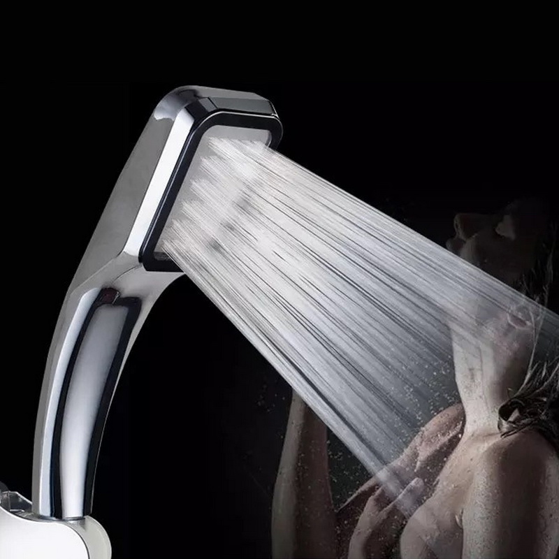 High Pressure Shower Head Water Saving 300 Holes Rainfall Bath Classic Silver Color Filter Spray Nozzle-image-667816617