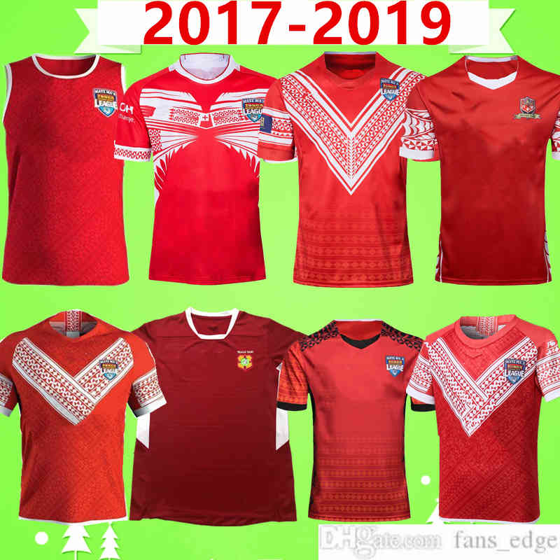 

2019 Tonga City RUGBY LEAGUE JERSEY national team rugby Home court Away game 17 19 League shirt top uniform Children's clothing POLO ve, Black;gray
