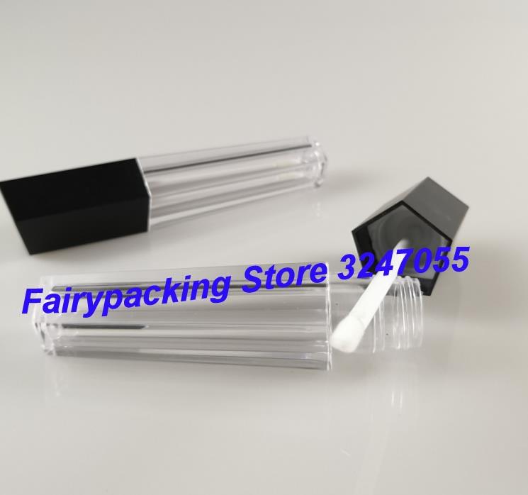 

10/30/50pcs Clear Empty Plastic Lip Gloss Bottle With Black Cap, Creative Portable Cosmetic Lipstick Tube,Beauty Oil Package Storage Bottles